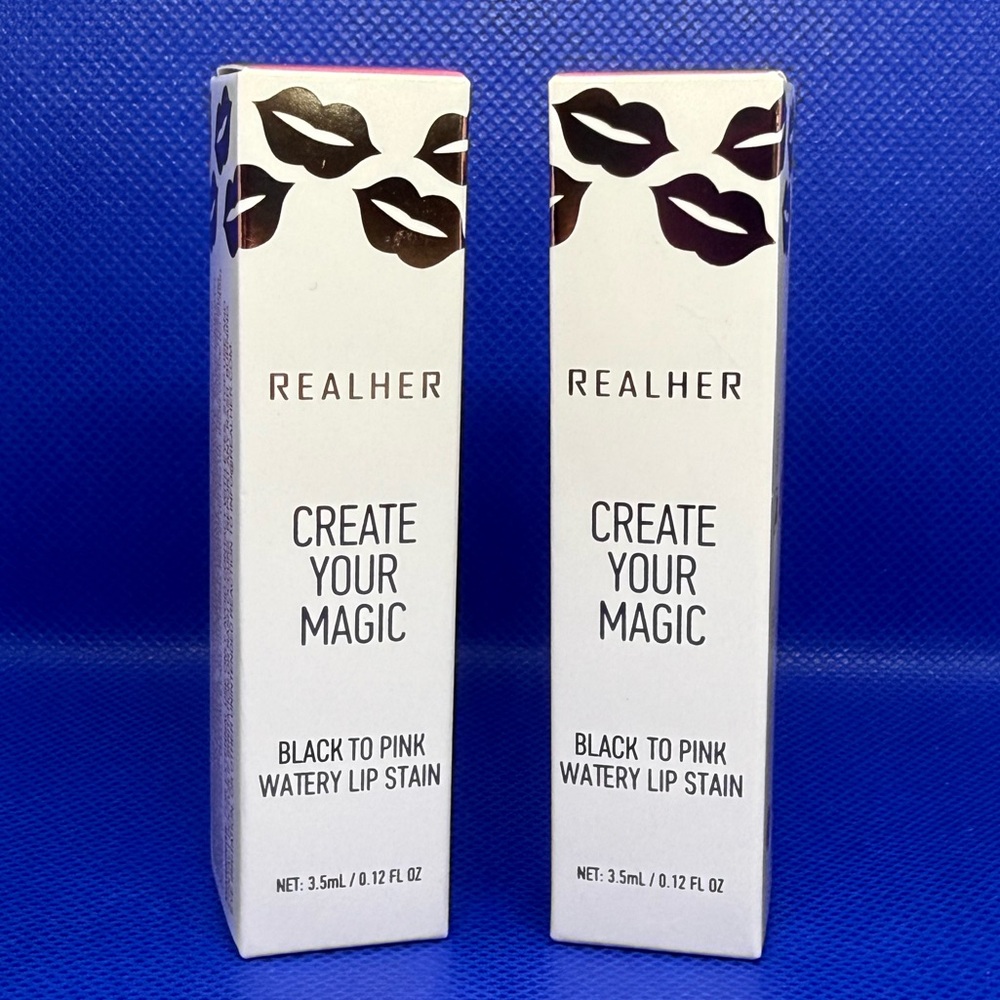 2 RealHer Lip Stains 3.5ml/0.12oz each